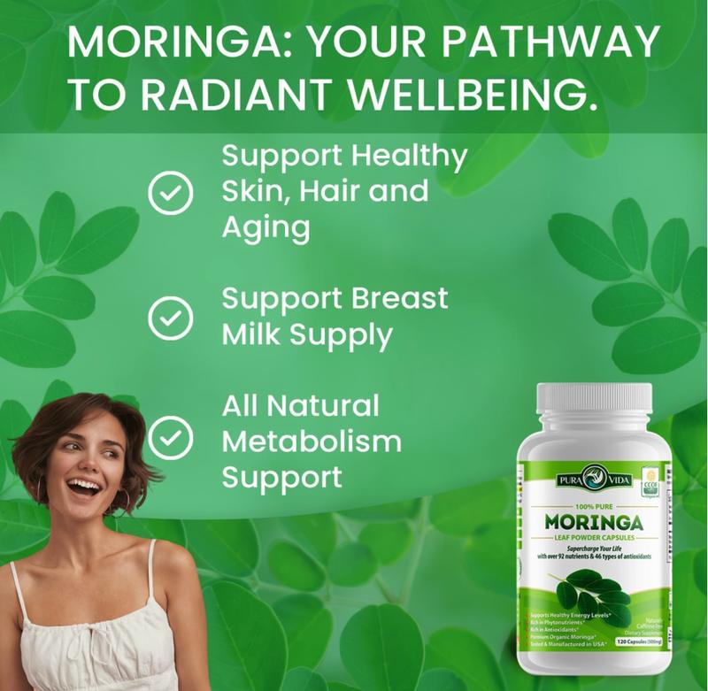Organic Moringa Powder Capsules